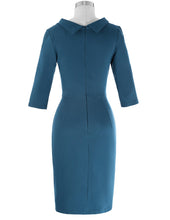 Load image into Gallery viewer, Teal Retro Dress | Dream Weaver Canada back