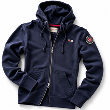 Load image into Gallery viewer, Unisex Navy Full Zip Hoodie | French Terry | Red Canoe DW
