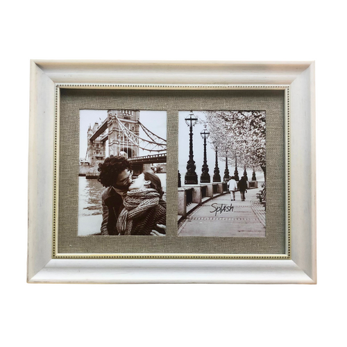 Picture Frame 4 x 6 | Double frame | Cream
