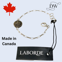 Load image into Gallery viewer, Vintage Canadian Maple Leaf Trio Button Bracelet
