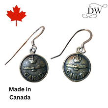 Load image into Gallery viewer, Vintage Canadian RCAF Button Earrings2