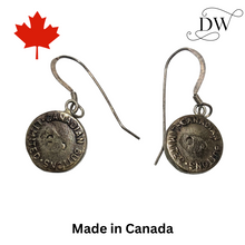 Load image into Gallery viewer, Vintage Canadian RCAF Button Earrings back