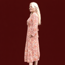 Load image into Gallery viewer, Greta's Garden Tea Dress Terracotta | April Cornell