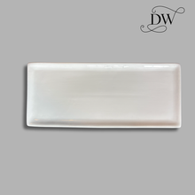 Load image into Gallery viewer, White Glazed Ceramic Serving Plate | 12” Rectangle