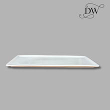 Load image into Gallery viewer, White Glazed Ceramic Serving Plate | 12” Rectangle 2