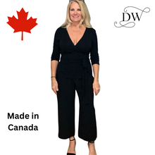 Load image into Gallery viewer, Wide Leg Black Pant with Slit | Yoga Jeans 5