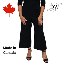 Load image into Gallery viewer, Wide Leg Black Pant with Slit | Yoga Jeans 3