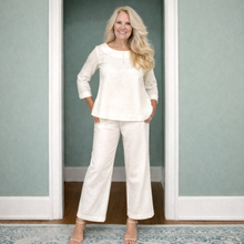 Charger l'image dans la galerie, Wide Leg Pants | Cream Linen 1