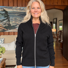 Load image into Gallery viewer, Women's Black Full Zip Cardigan | Made in Canada | Red Canoe 5