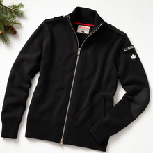 Load image into Gallery viewer, Women's Black Full Zip Cardigan | Made in Canada | Red Canoe DW2