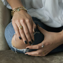 Charger l'image dans la galerie, Brass Establish Bracelet with Turquoise Stone | Bauxo