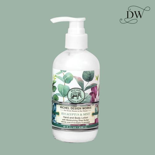 Eucalyptus and Mint Hand & Body Lotion | Round | Michel Design Works