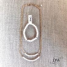 Load image into Gallery viewer, Rose Quartz Gemstone and Sterling Silver Bracelet