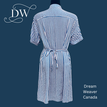 Load image into Gallery viewer, Blue Stripe Shirt Dress | Brenda Beddome