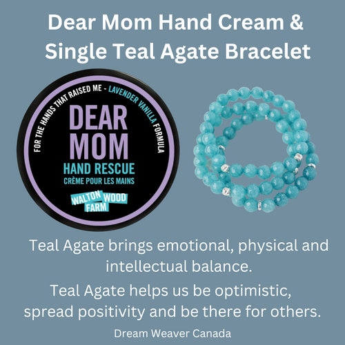 Dear Mom Hand Cream & Gemstone Bracelet