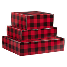 Load image into Gallery viewer, Buffalo Plaid Corrugated Gift Box