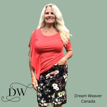 Load image into Gallery viewer, Asymmetrical Blousy Top | Coral | Rayon Bamboo