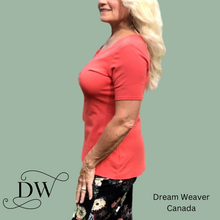 Load image into Gallery viewer, Asymmetrical Blousy Top | Coral | Rayon Bamboo