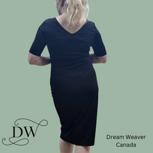 Load image into Gallery viewer, Elegant Bamboo T-shirt Dress | Black
