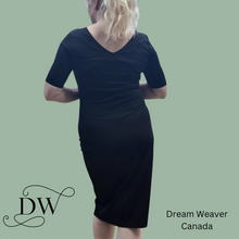 Load image into Gallery viewer, Elegant Bamboo T-shirt Dress | Black