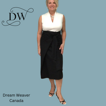 Load image into Gallery viewer, Black Linen High-Waisted Skirt | Wrap Around | One Size
