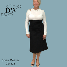 Charger l'image dans la galerie, Black Linen High-Waisted Skirt | Wrap Around | One Size