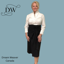 Charger l'image dans la galerie, Black Linen High-Waisted Skirt | Wrap Around | One Size