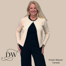 Charger l'image dans la galerie, Cardigan with Pearl Trim | Cream