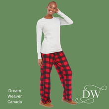 Load image into Gallery viewer, Canada Plaid Fleece PJ Pant | Unisex  | 2 XL | Dream Weaver Canada
