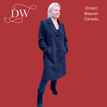 Charger l'image dans la galerie, Black Dress Coat with Notch Collar