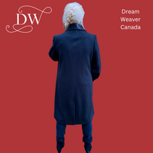 Charger l'image dans la galerie, Black Dress Coat with Notch Collar