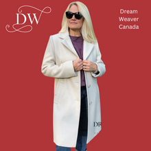 Charger l'image dans la galerie, Stone Twill Dress Coat with Removable Faux Fur Collar