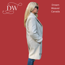 Charger l'image dans la galerie, Stone Twill Dress Coat with Removable Faux Fur Collar
