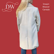 Charger l'image dans la galerie, Stone Twill Dress Coat with Removable Faux Fur Collar