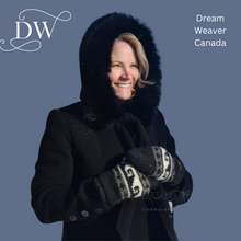 Charger l'image dans la galerie, Black Dress Coat with Faux Fur Hood and Scarf