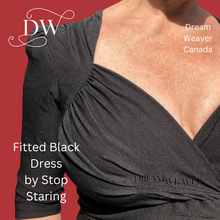 Load image into Gallery viewer, Fitted Black Retro Dress | Stop Staring | Medium
