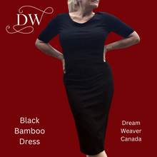 Load image into Gallery viewer, Black Bamboo T-shirt Dress
