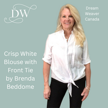 Load image into Gallery viewer, Crisp White Blouse | Front Tie | Brenda Beddome