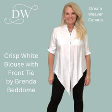 Load image into Gallery viewer, Crisp White Blouse | Front Tie | Brenda Beddome