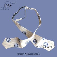 Load image into Gallery viewer, Ship Wheel Bow Tie | Beige Cotton