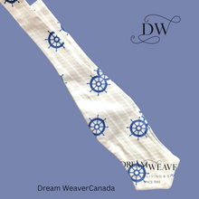 Load image into Gallery viewer, Ship Wheel Bow Tie | Beige Cotton