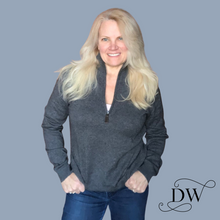 Load image into Gallery viewer, Cashmere Zip Sweater | Charcoal