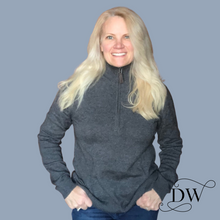 Load image into Gallery viewer, Cashmere Zip Sweater | Charcoal