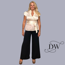 Load image into Gallery viewer, Navy Wide Leg Pants | Lyocell