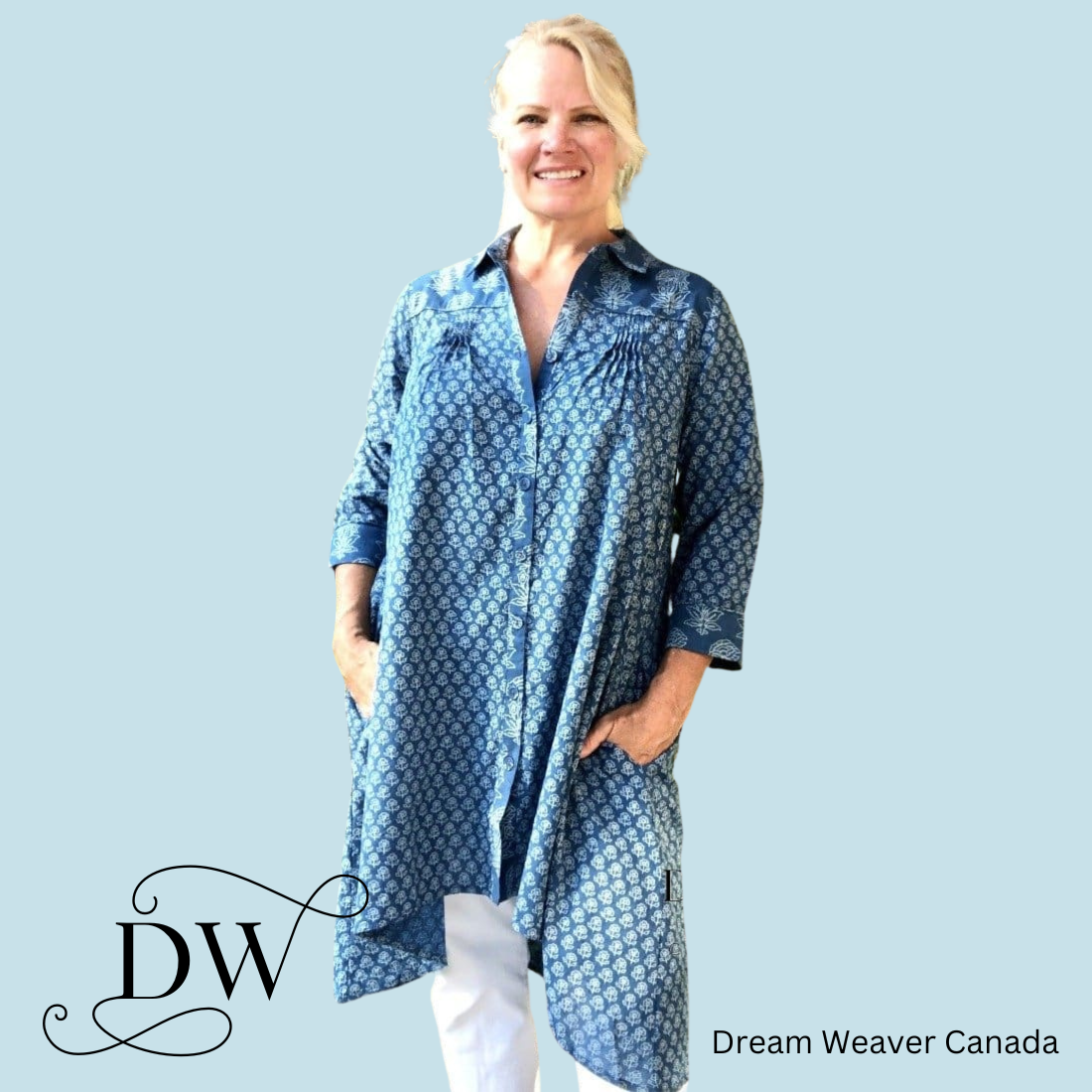 Indigo Posy Tunic | April Cornell Dream Weaver Canada