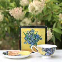 Load image into Gallery viewer, Van Gogh Irises Tea Cup &amp; Saucer
