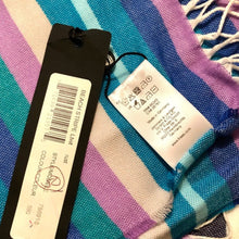 Load image into Gallery viewer, Navy Stripe Lightweight Cashmink Throw | Fraas