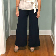 Load image into Gallery viewer, Navy Wide Leg Pants | Lyocell