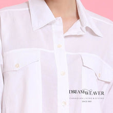 Load image into Gallery viewer, Oversized White Cotton Shirt | Resort, Lounge & Beach Style4