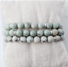 Load image into Gallery viewer, Jasper Gemstone & Sterling Silver Bracelet